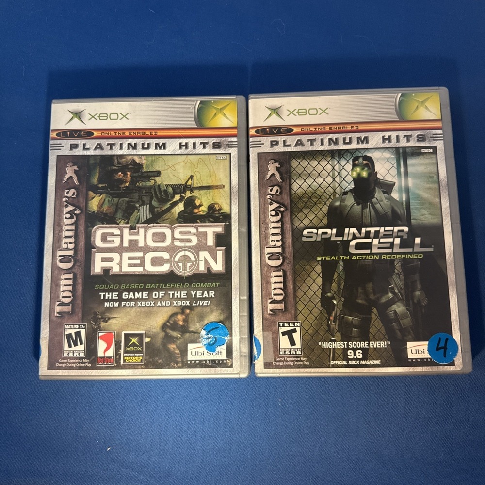 Tom Clancy's Video Game Bundle Original Xbox - Splinter Cell & Ghost Recon CIB